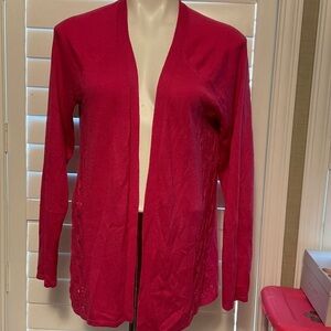 Maurices Fuchsia Open-Front Cardigan